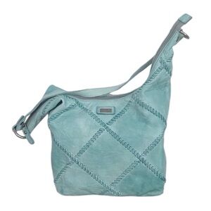Spikes & Sparrow Boho Southwest Leather Convertible Crossbody Bag Turquoise